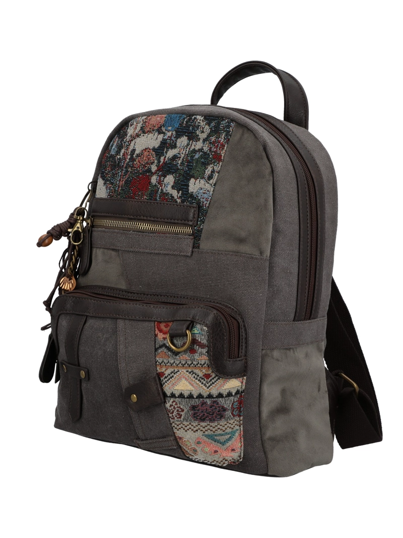 MOCHILA TEXTIL MUJER CARMIN BACK GRIS ROCKFORD - 2