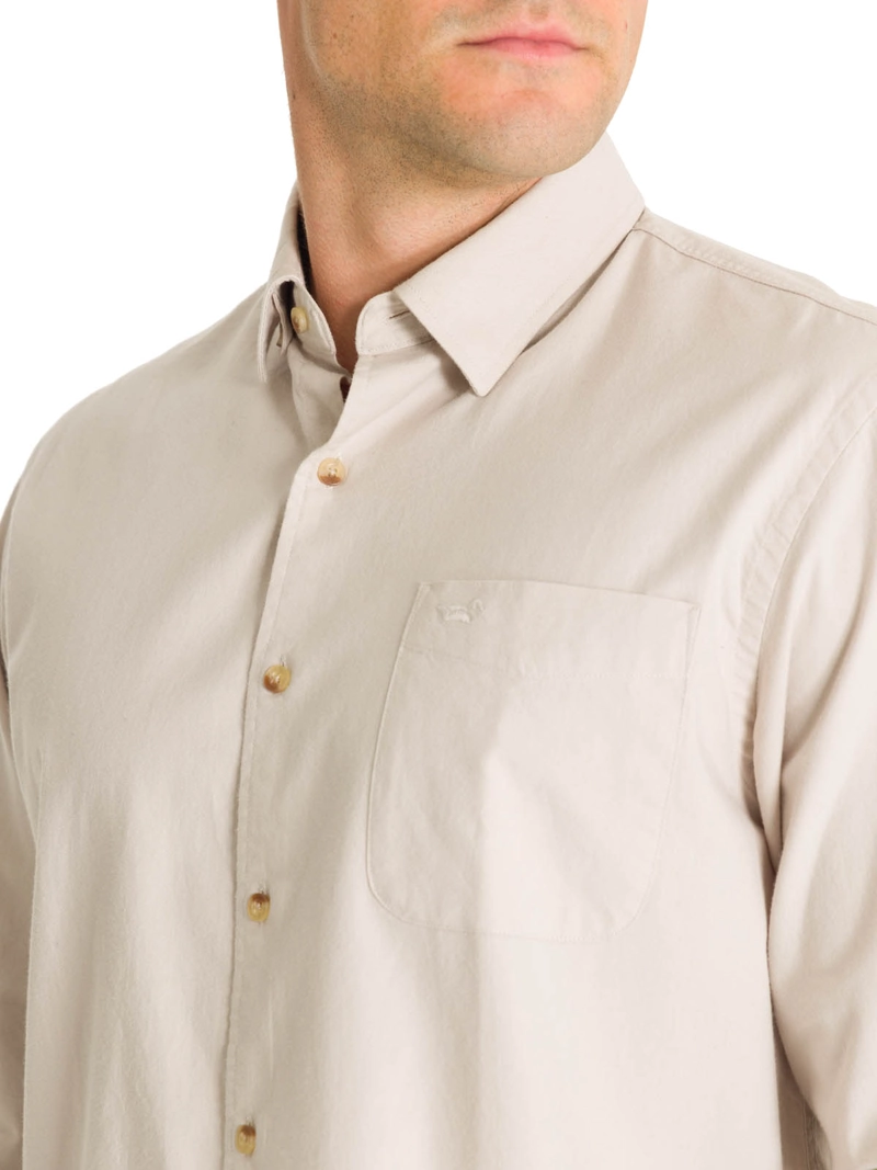 CAMISA ALGODON ORGANICO HOMBRE ANZIO CAFE  ROCKFORD - 8