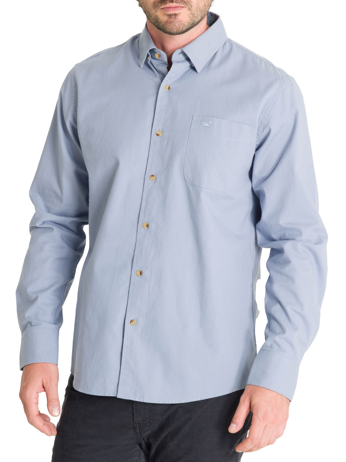 CAMISA ALGODON ORGANICO HOMBRE ANZIO AZUL ROCKFORD - 6