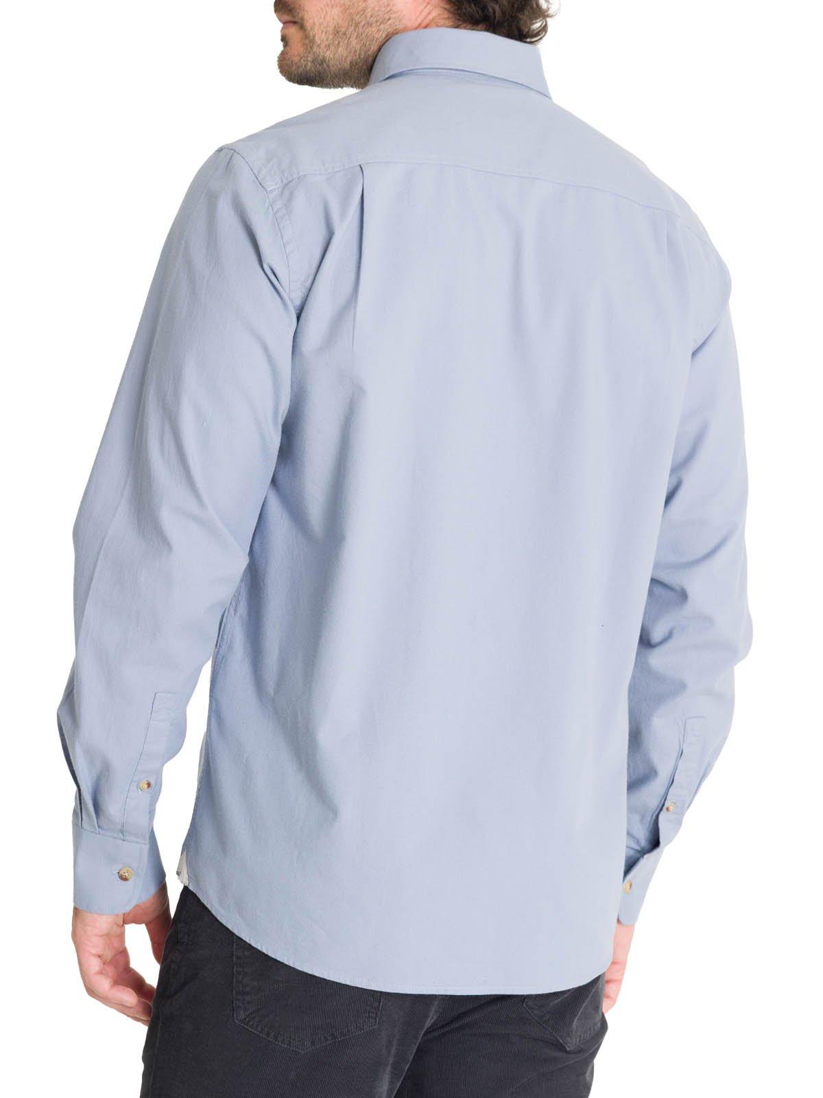 CAMISA ALGODON ORGANICO HOMBRE ANZIO AZUL ROCKFORD - 7