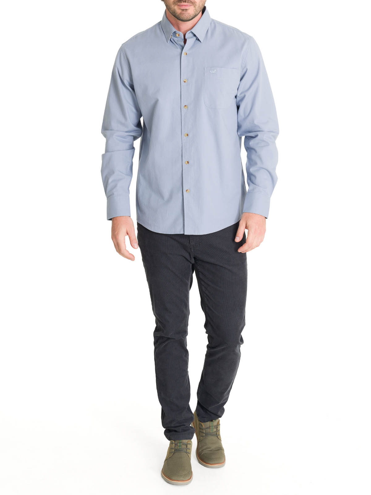 CAMISA ALGODON ORGANICO HOMBRE ANZIO AZUL ROCKFORD - 9