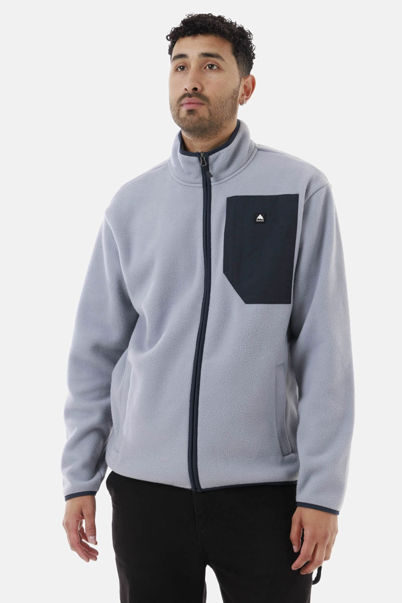 POLAR HOMBRE CINDER FULL-ZIP GRIS CLARO BURTON - 1