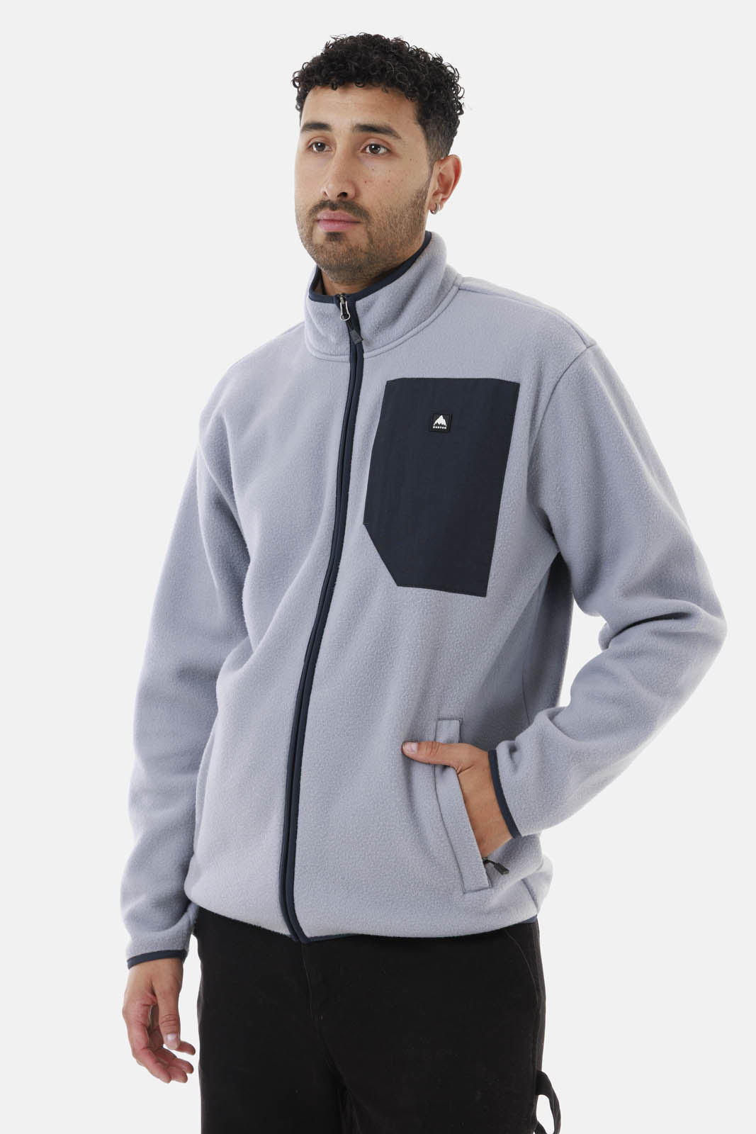 POLAR HOMBRE CINDER FULL-ZIP GRIS CLARO BURTON - 2