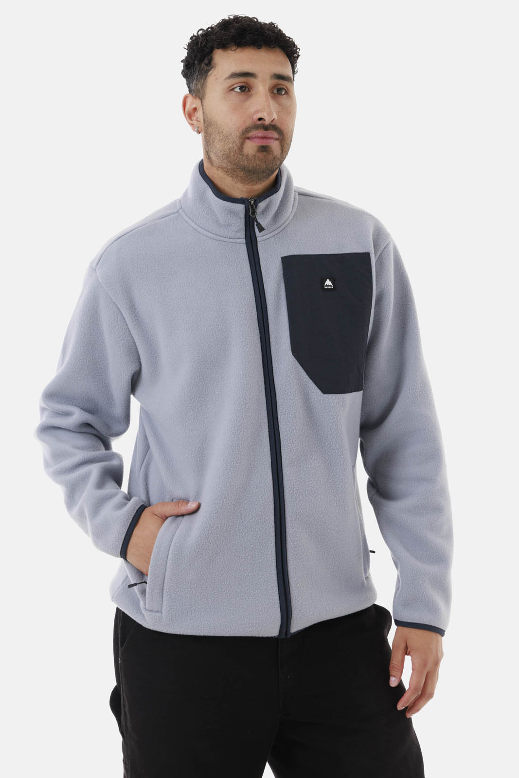 POLAR HOMBRE CINDER FULL-ZIP GRIS CLARO BURTON - 4