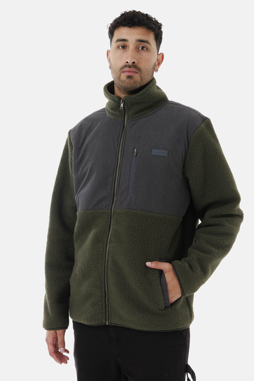 POLAR HOMBRE SHERPA BONDED VERDE BURTON - 1
