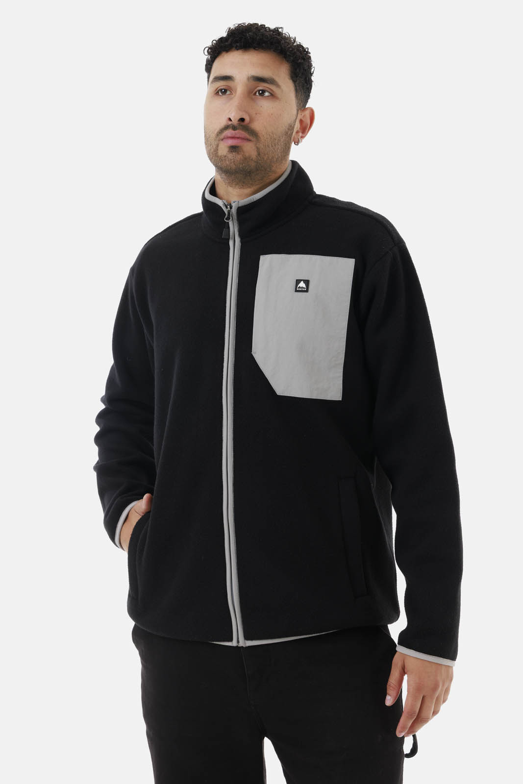 POLAR HOMBRE CINDER FULL-ZIP GRIS OSCURO BURTON - 1