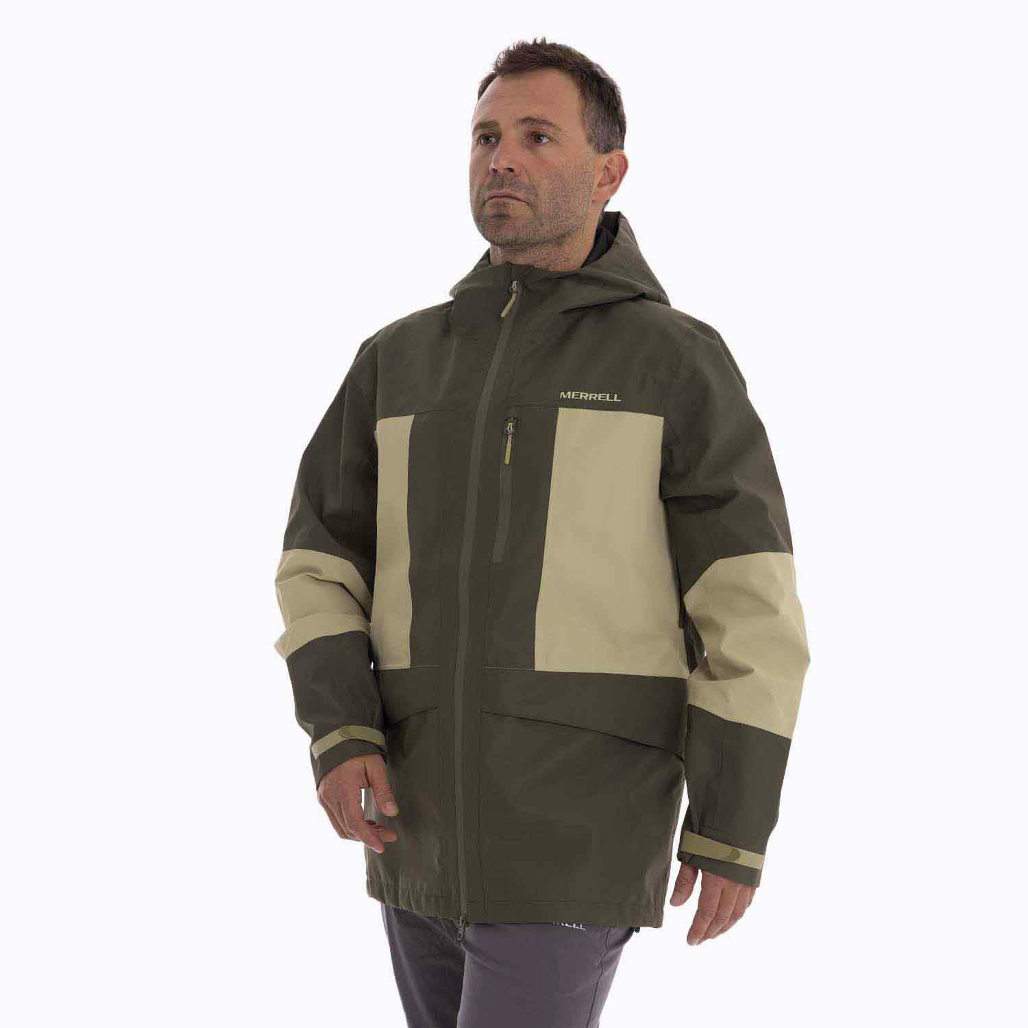 IMPERMEABLE HOMBRE BRAVO HARD SHELL CAFE  OSCURO MERRELL - 2