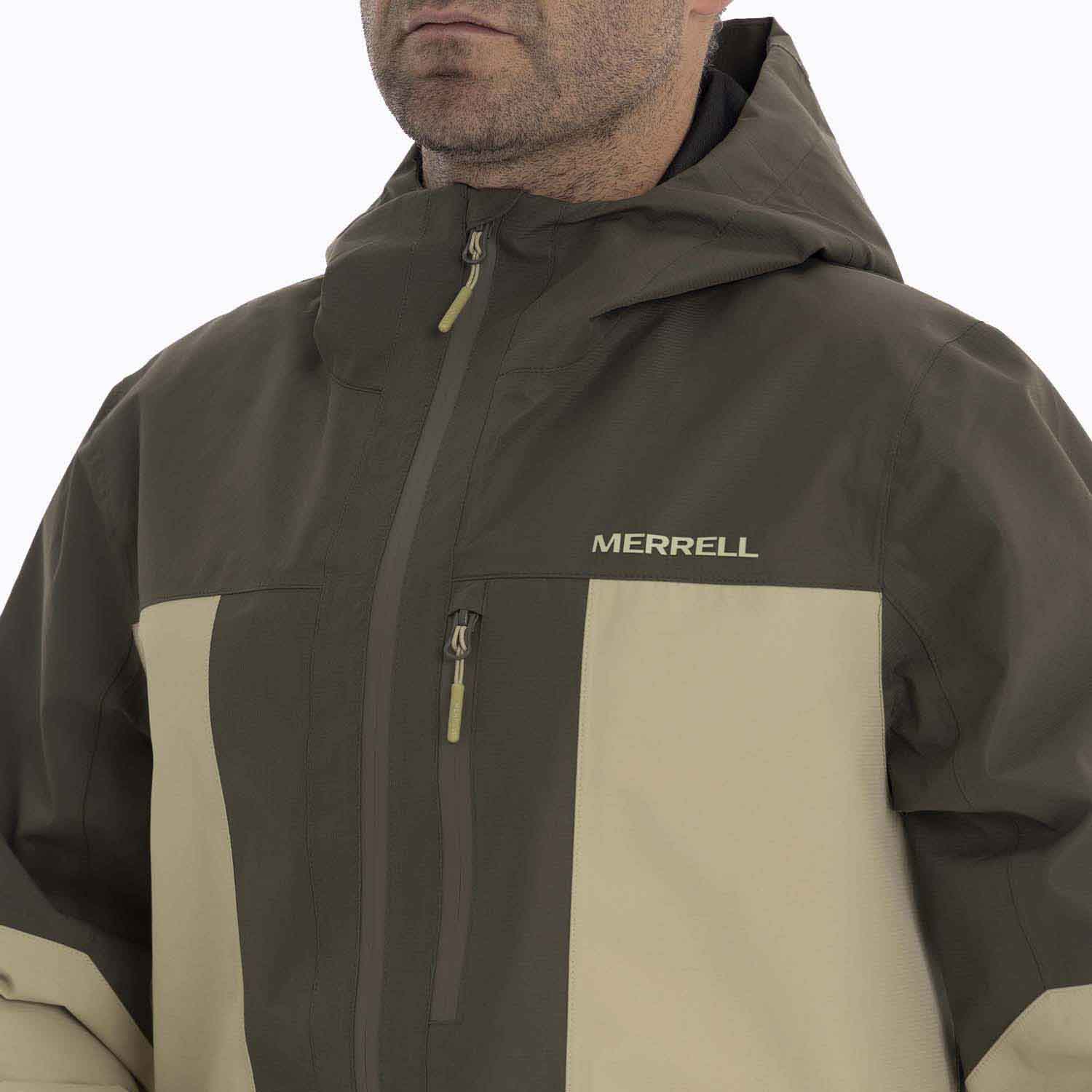 IMPERMEABLE HOMBRE BRAVO HARD SHELL CAFE  OSCURO MERRELL - 6