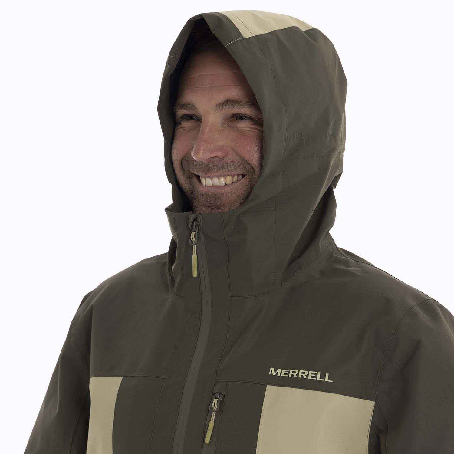IMPERMEABLE HOMBRE BRAVO HARD SHELL CAFE  OSCURO MERRELL - 7
