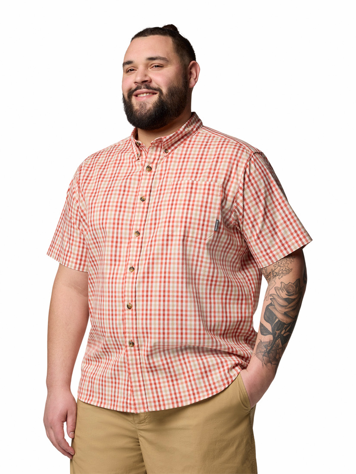 CAMISA MANGA CORTA HOMBRE RAPID RIVERS II ROJO COLUMBIA - 2