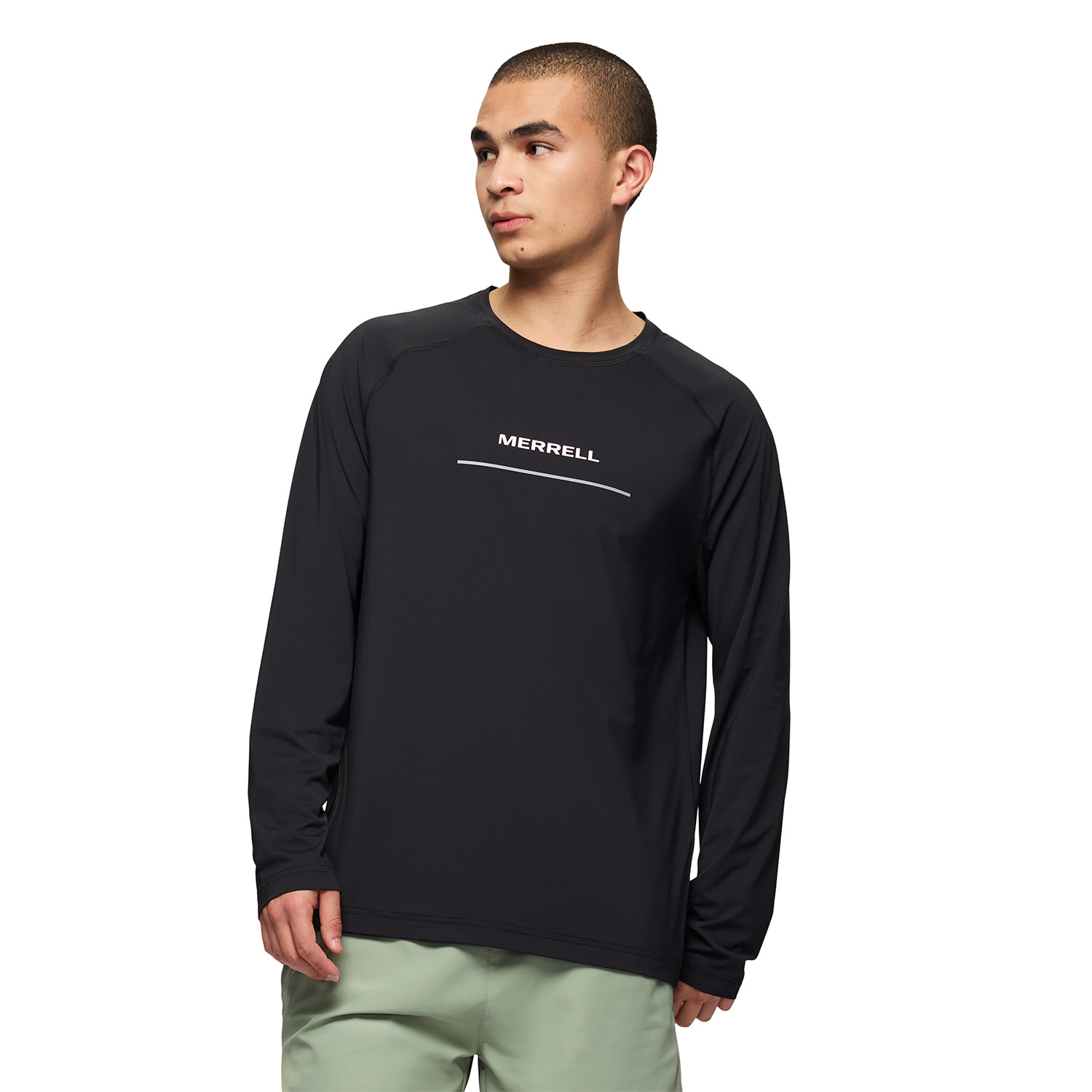 MERRELL POLERA ML HOMBRE ROWAN LS RAGLAN RUNNING NEGRO MERRELL