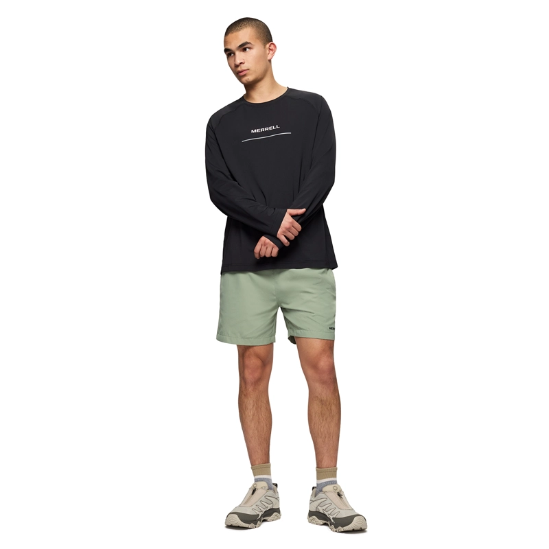 POLERA ML HOMBRE ROWAN LS RAGLAN RUNNING NEGRO MERRELL - 5