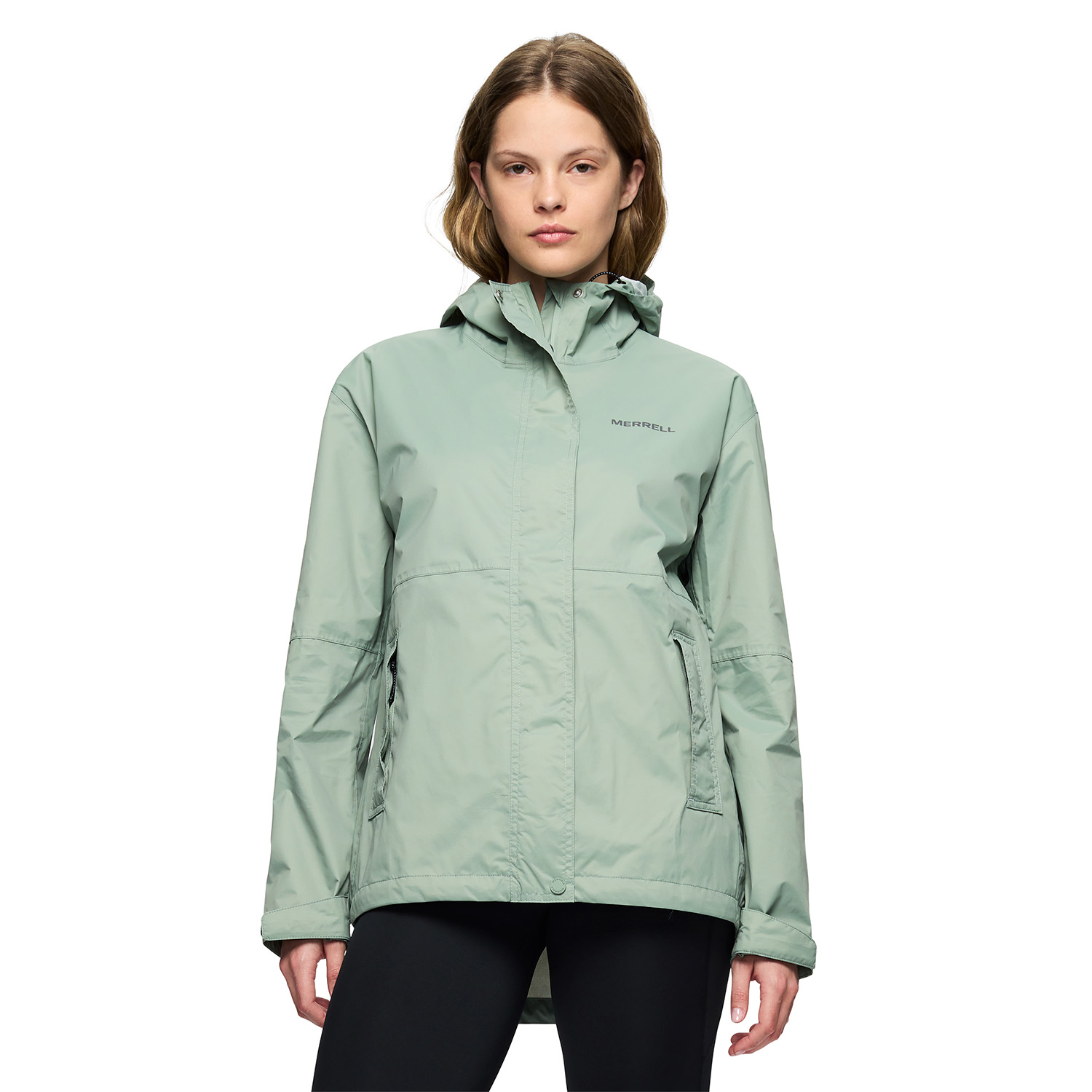 IMPERMEABLE MUJER FALLON RAIN JACKET VERDE MERRELL - 1