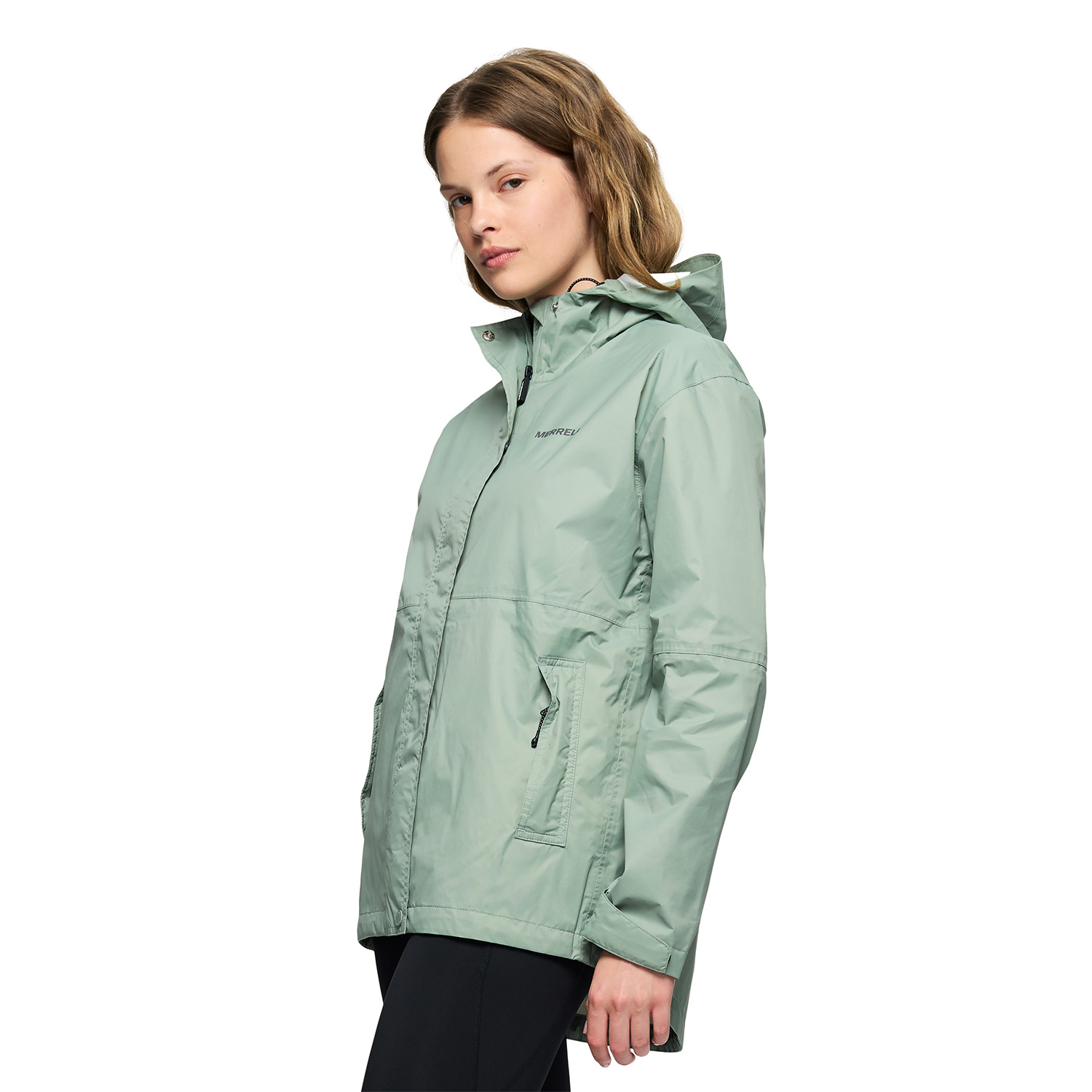 IMPERMEABLE MUJER FALLON RAIN JACKET VERDE MERRELL - 2