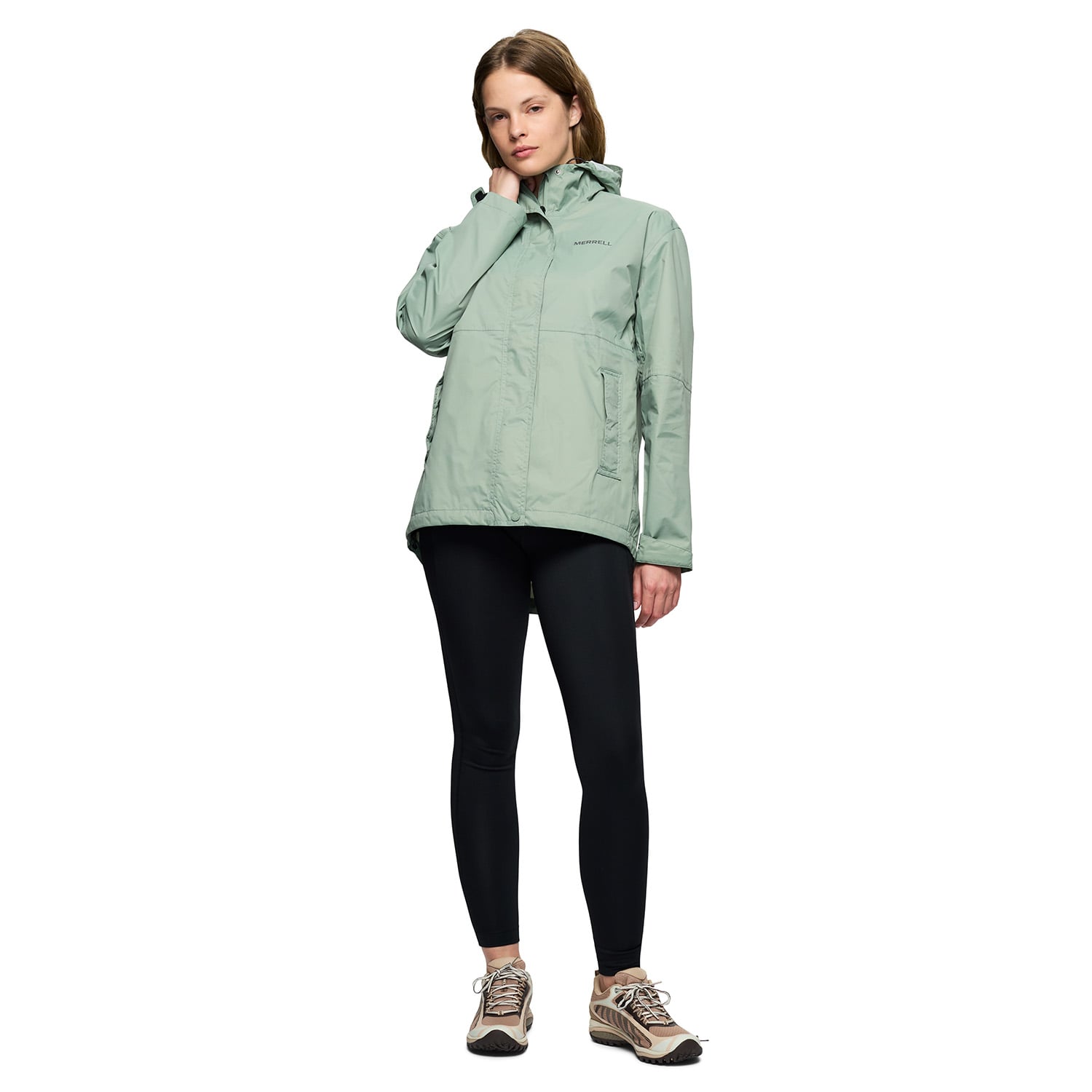 IMPERMEABLE MUJER FALLON RAIN JACKET VERDE MERRELL - 5