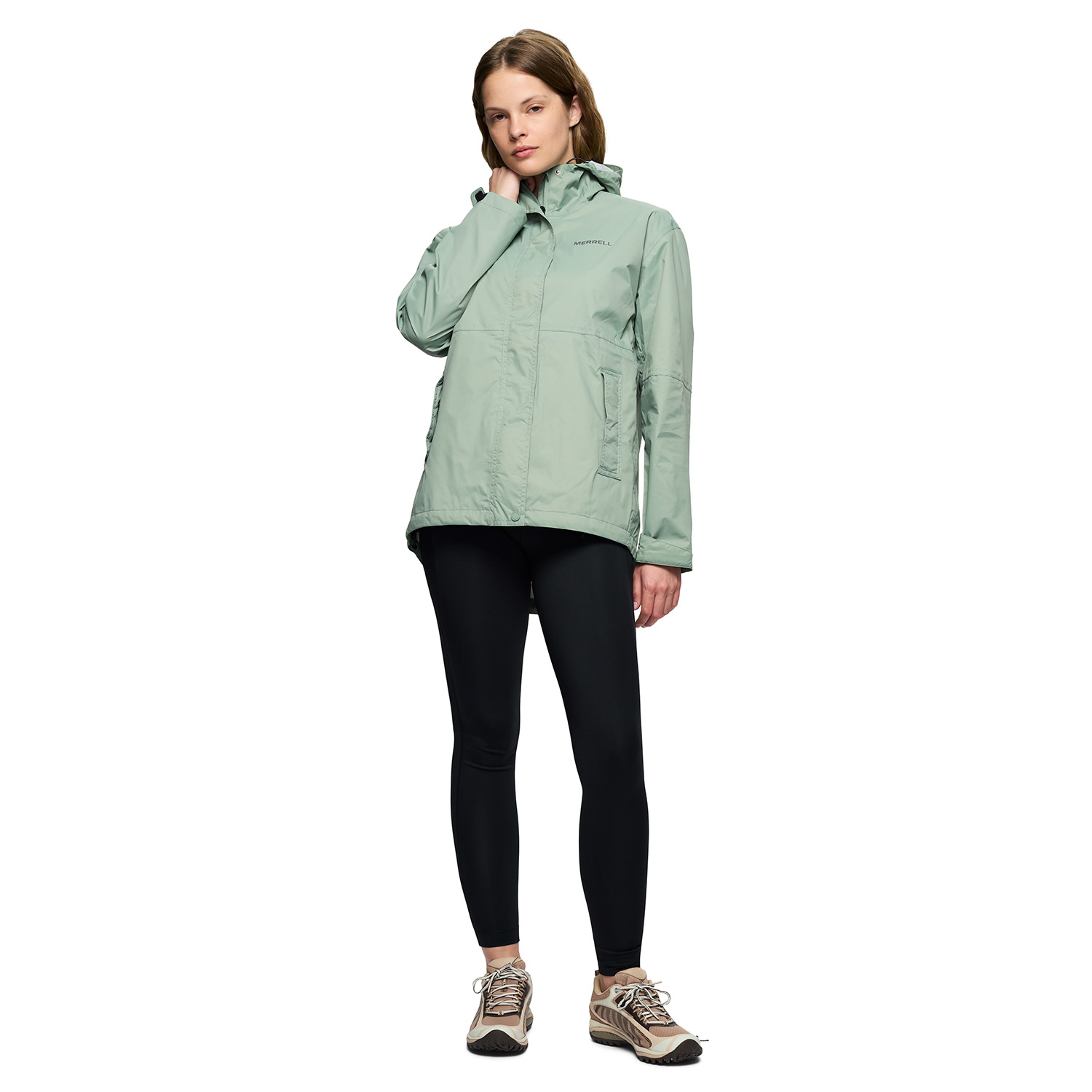 IMPERMEABLE MUJER FALLON RAIN JACKET VERDE MERRELL - 5