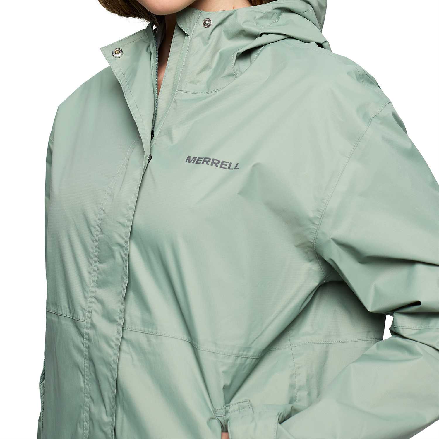 IMPERMEABLE MUJER FALLON RAIN JACKET VERDE MERRELL - 6