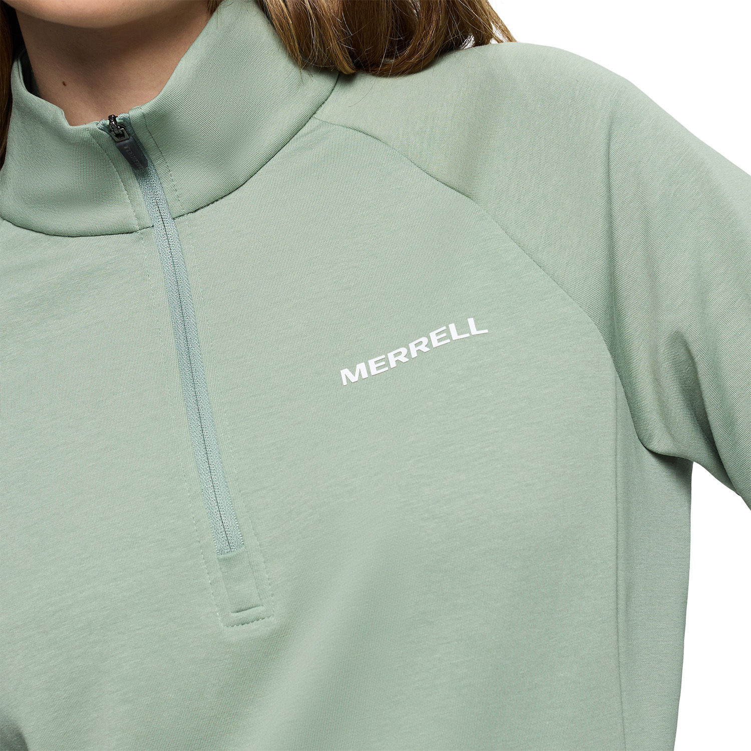 POLAR MUJER RILEY QUARTER MID ZIP LAYER VERDE MERRELL - 6
