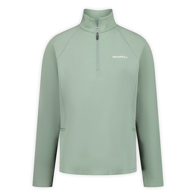 POLAR MUJER RILEY QUARTER MID ZIP LAYER VERDE MERRELL - 7