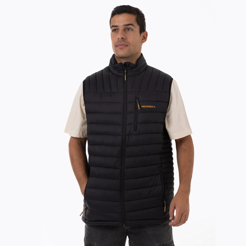 MERRELL PARKA SIN MANGAS HOMBRE FULL ZIPPER NEGRO MERRELL