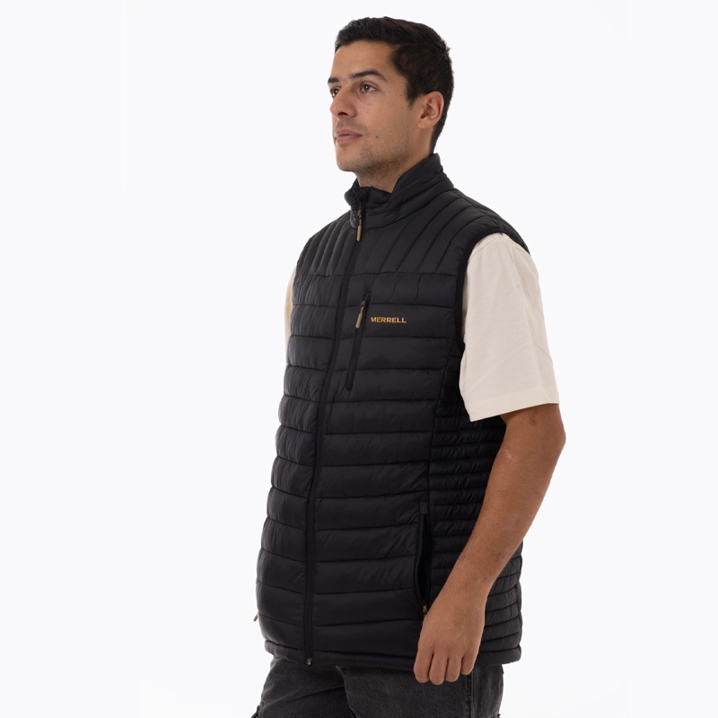PARKA SIN MANGAS HOMBRE FULL ZIPPER NEGRO MERRELL - 2