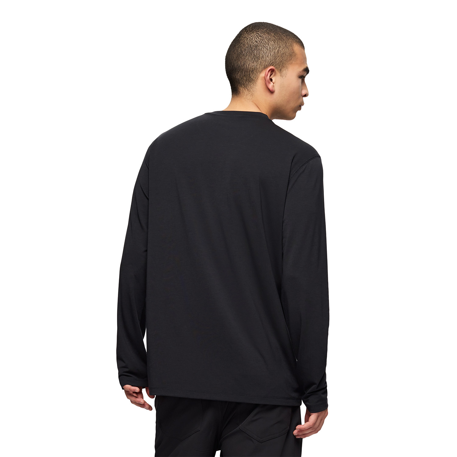 POLERA MANGA LARGA HOMBRE VISTA LS TENCEL NEGRO MERRELL - 4