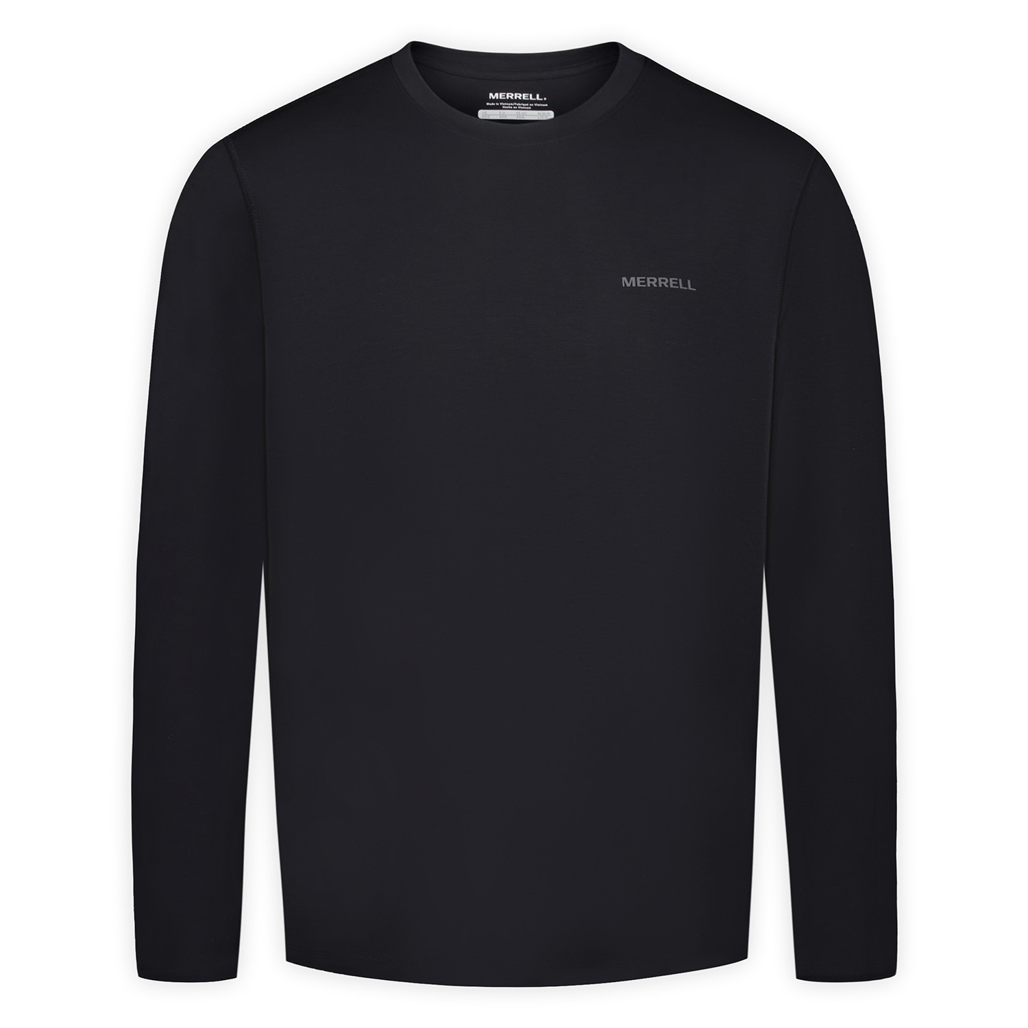POLERA MANGA LARGA HOMBRE VISTA LS TENCEL NEGRO MERRELL - 7