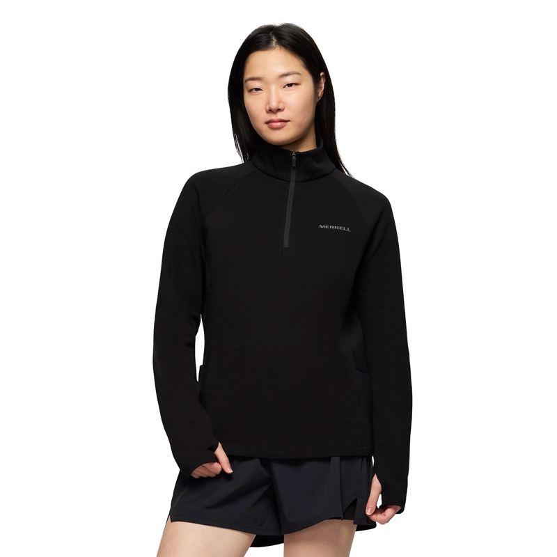POLAR MUJER RILEY QUARTER MID ZIP LAYER NEGRO MERRELL - 1