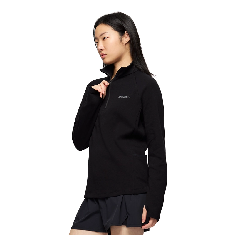 POLAR MUJER RILEY QUARTER MID ZIP LAYER NEGRO MERRELL - 2