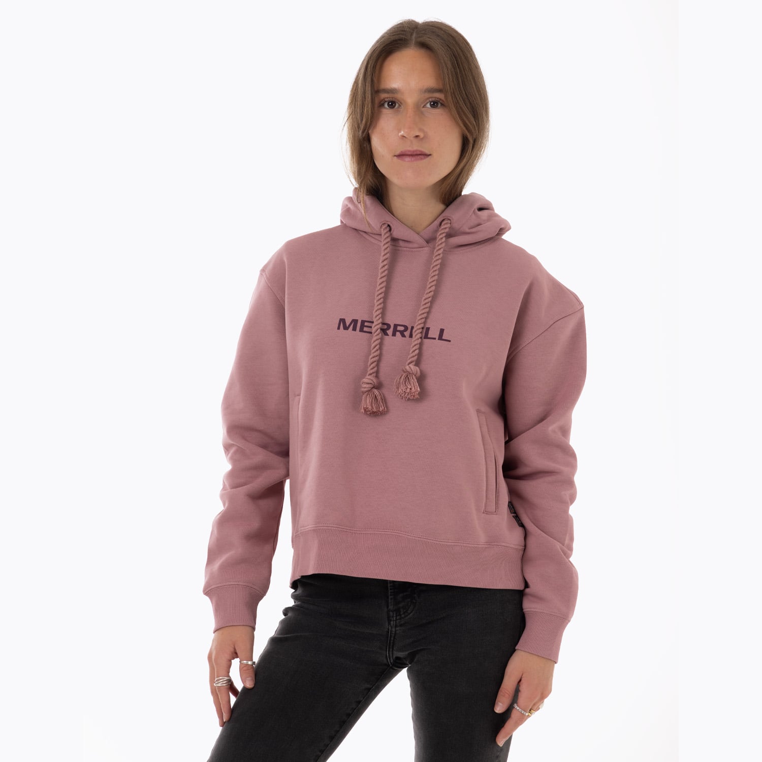 POLERON MUJER LOGO HOODIE ROSADO MERRELL - 1