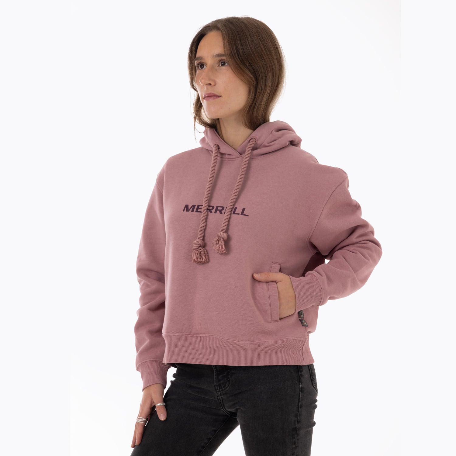 POLERON MUJER LOGO HOODIE ROSADO MERRELL - 2