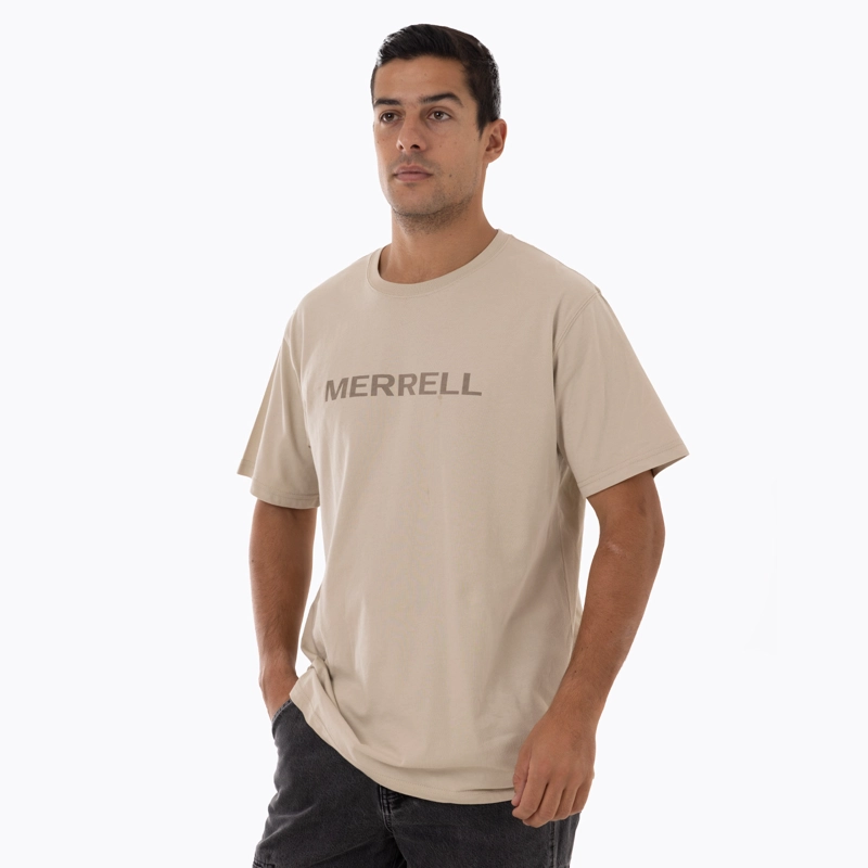 POLERA MANGA CORTA HOMBRE LOGO TEE BEIGE MERRELL - 2