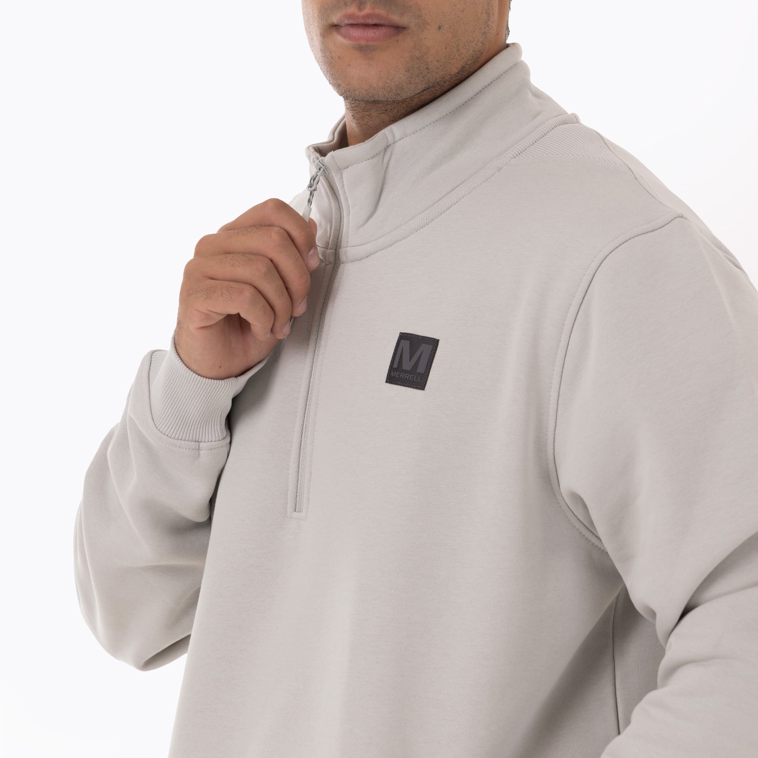 POLERON HOMBRE LEPAIS ZIP GRIS CLARO MERRELL - 5