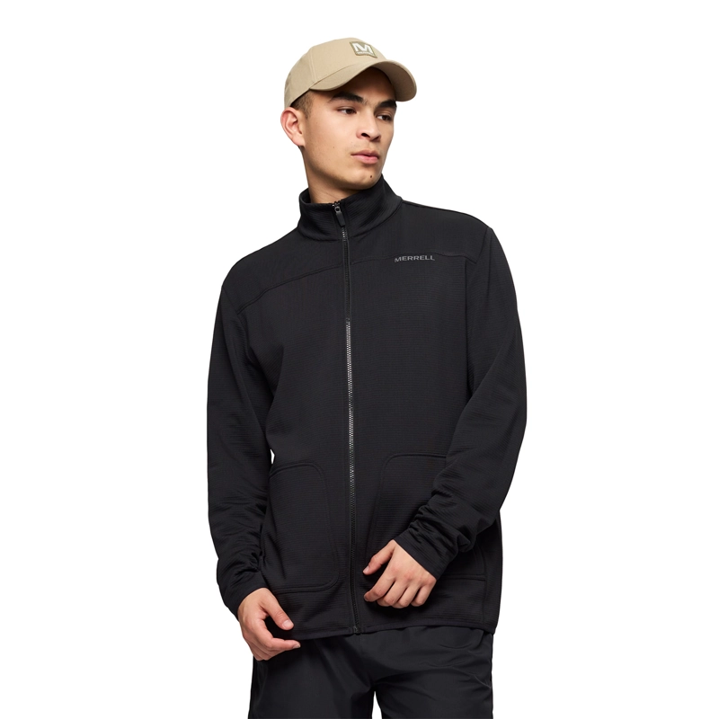 POLAR HOMBRE LAWRENCE MOCK NECK MID LAYER NEGRO MERRELL - 1