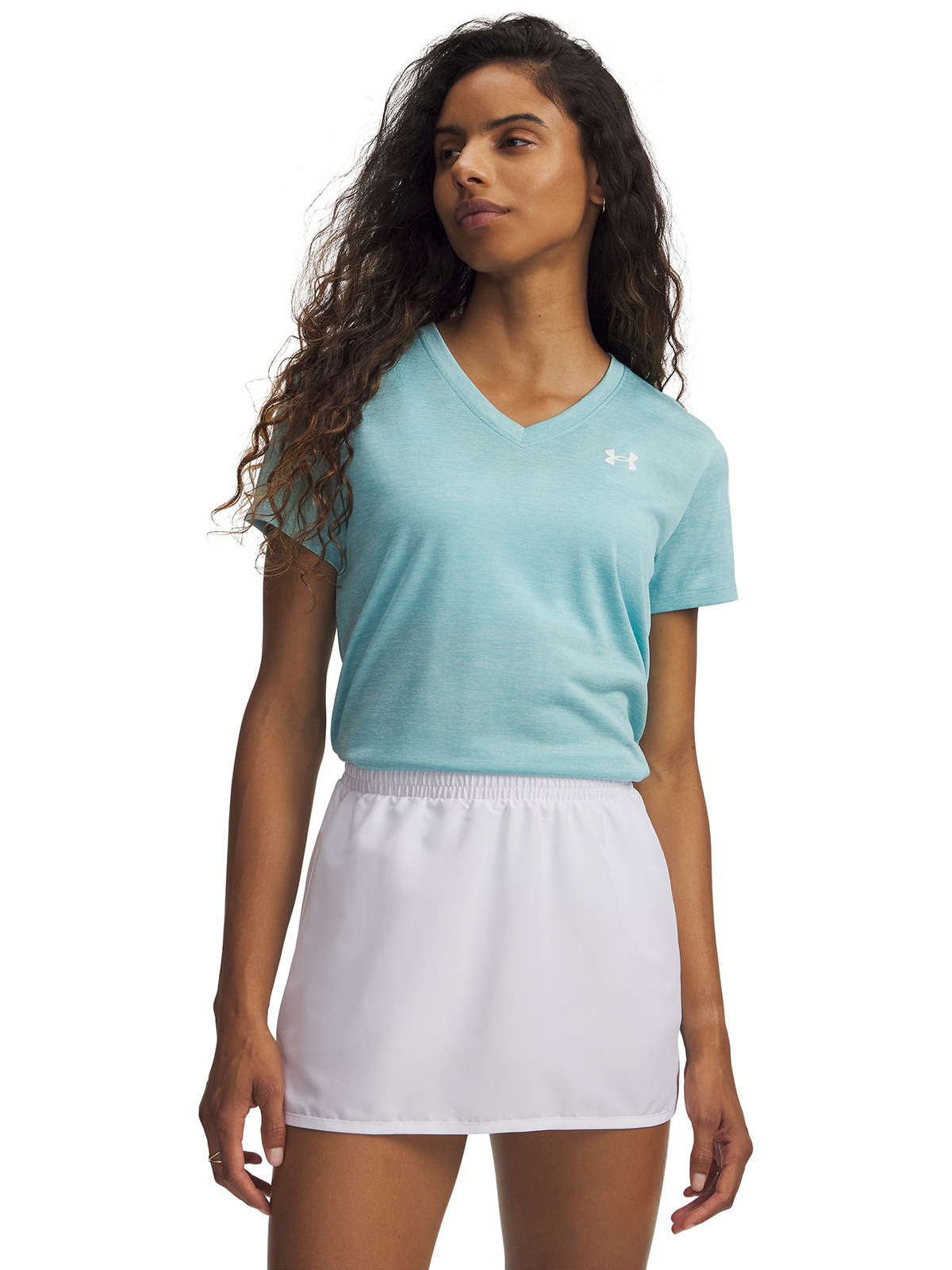 POLERA M/C MUJER TECH TWIST AZUL UNDER ARMOUR - 1