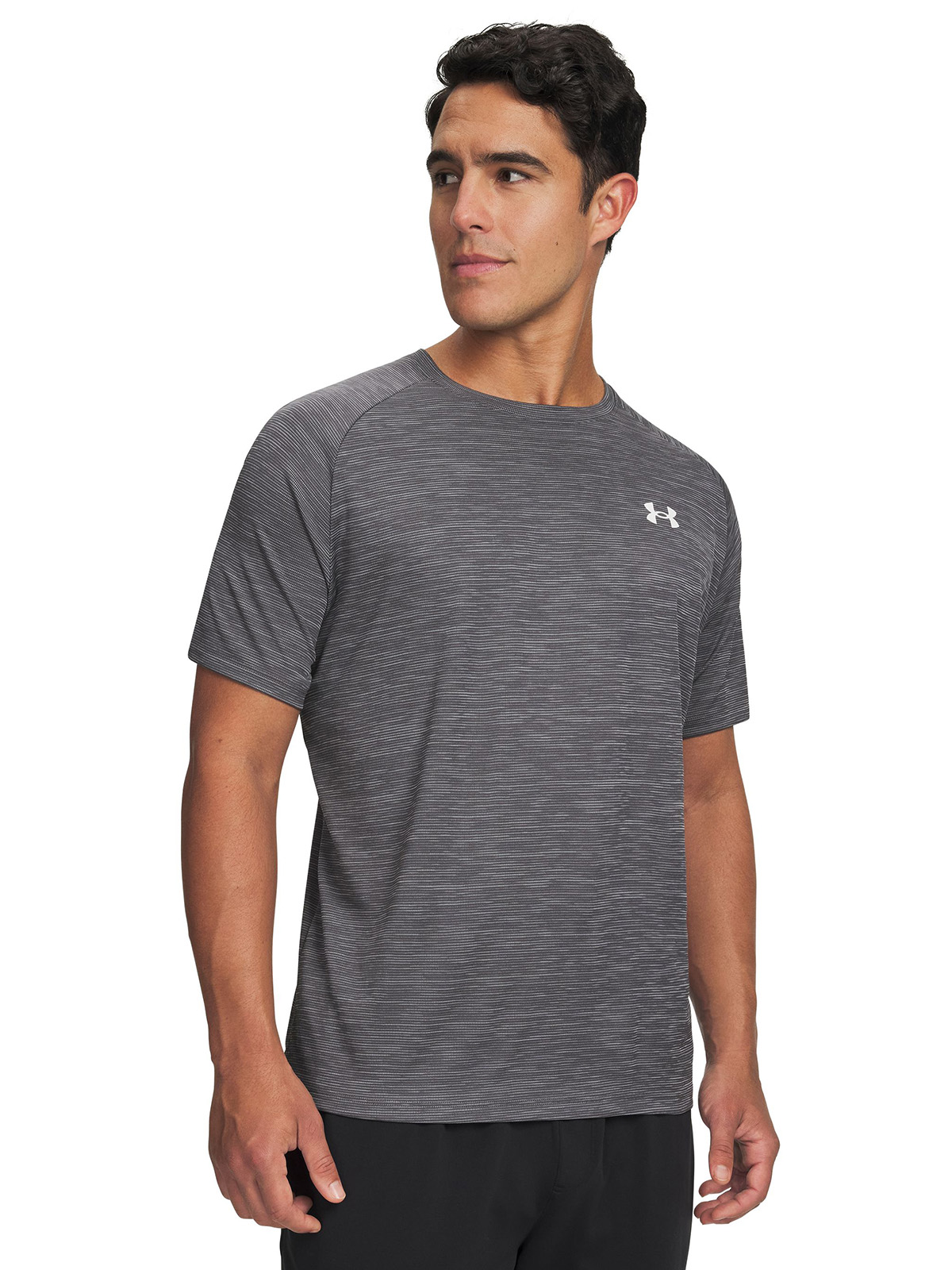 UNDER ARMOUR POLERA M/C HOMBRE TECH TEXTURED GRIS UNDER ARMOUR