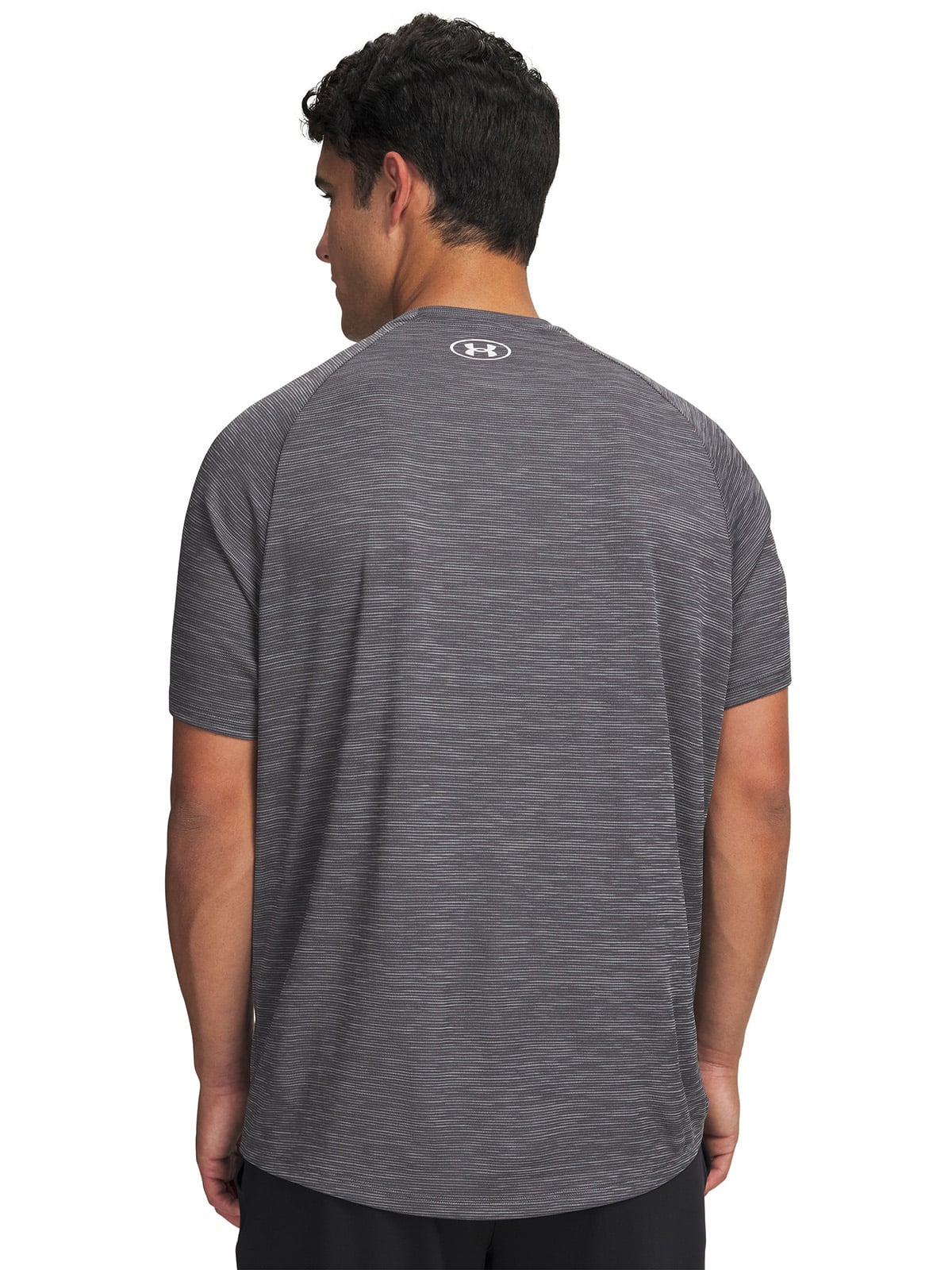 POLERA M/C HOMBRE TECH TEXTURED GRIS UNDER ARMOUR - 2