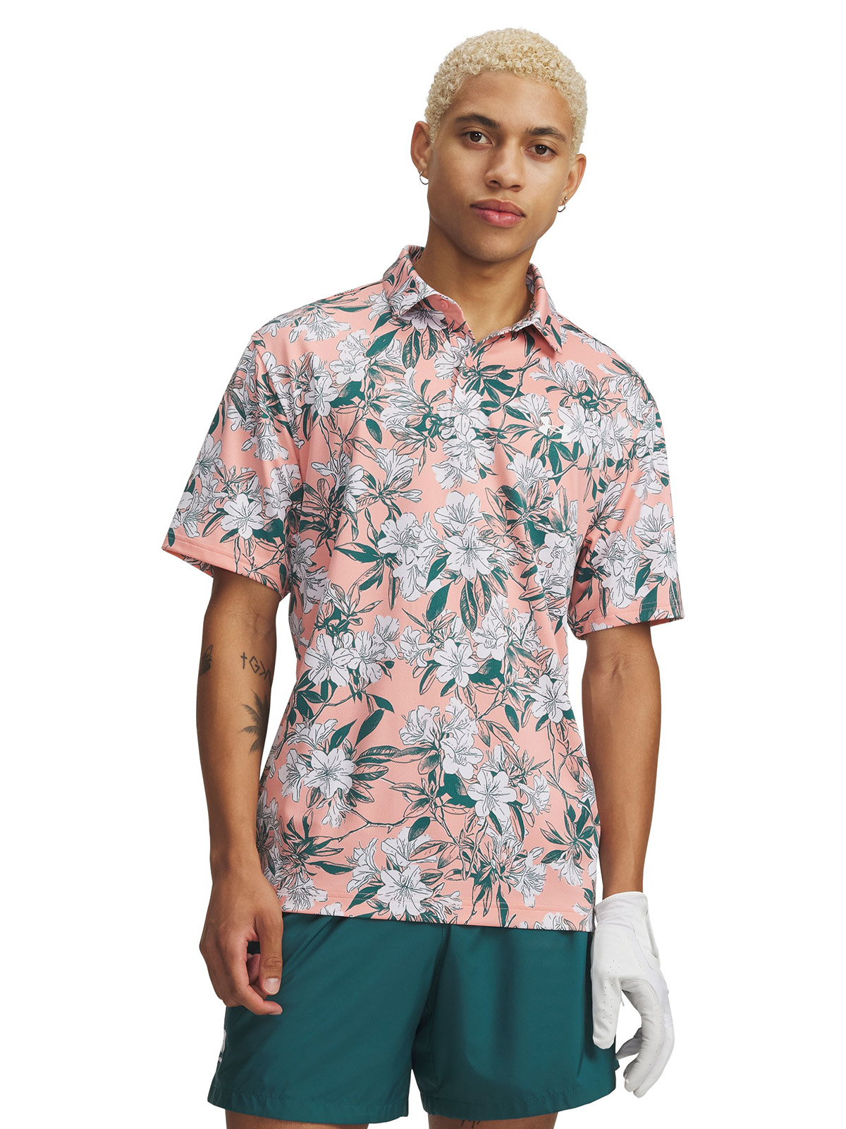 POLERA M/C HOMBRE MATCHPLAY PRINTED POLO POLERA ROSADO UNDER ARMOUR - 1