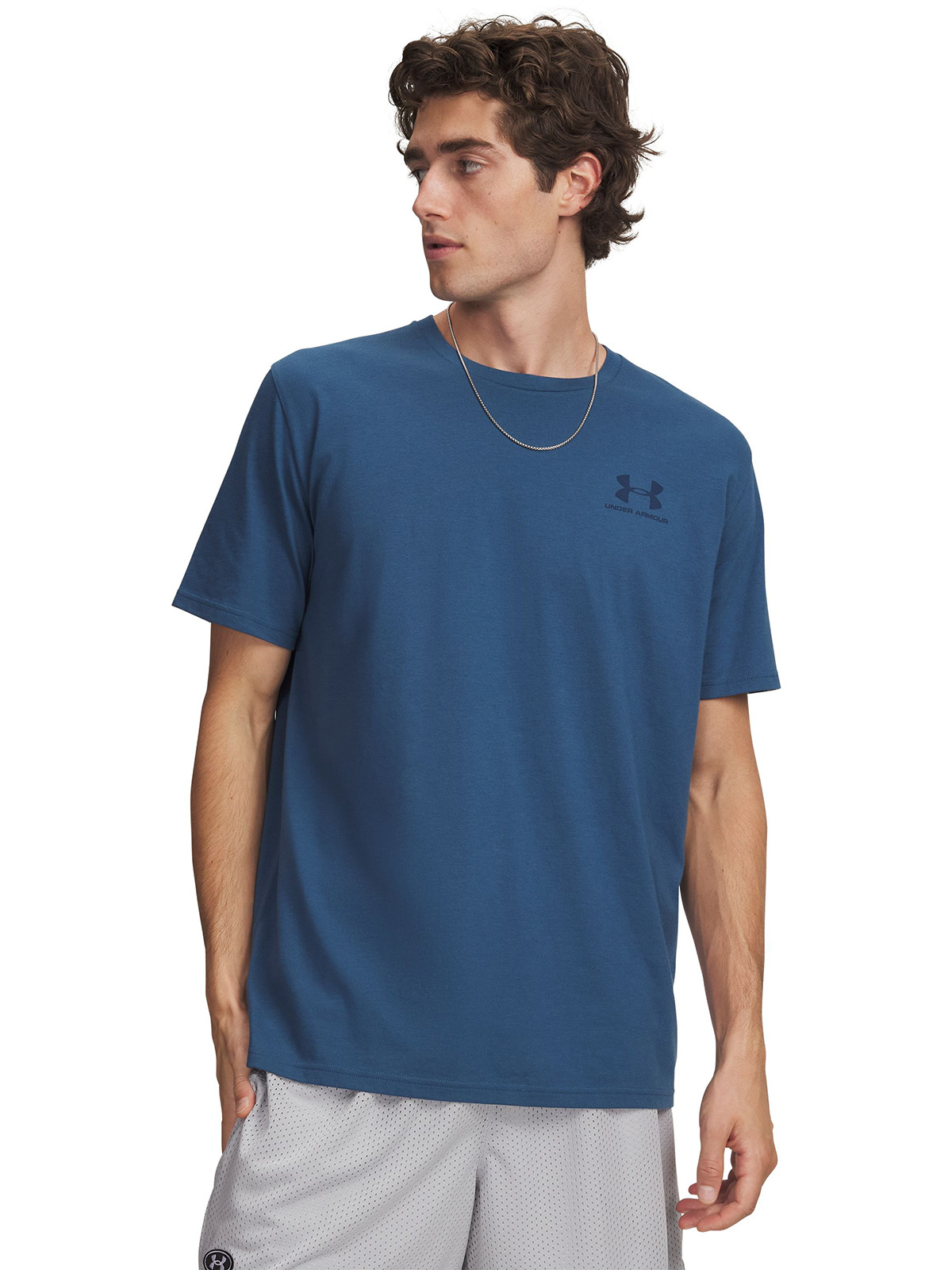 UNDER ARMOUR POLERA M/C HOMBRE LEFT CHEST LOGO AZUL UNDER ARMOUR