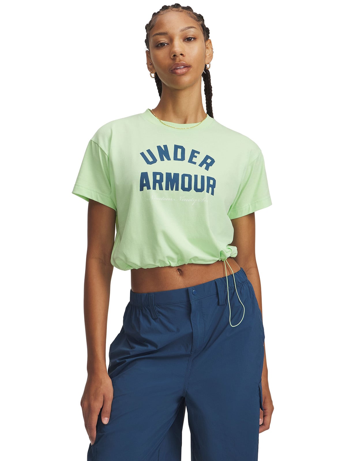 UNDER ARMOUR POLERA M/C MUJER BUNGEE HEM VERDE UNDER ARMOUR