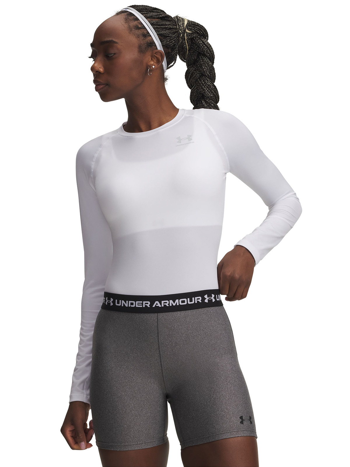 PRIMERA CAPA SUPERIOR MUJER HG COMPRESSION BLANCO UNDER ARMOUR - 1
