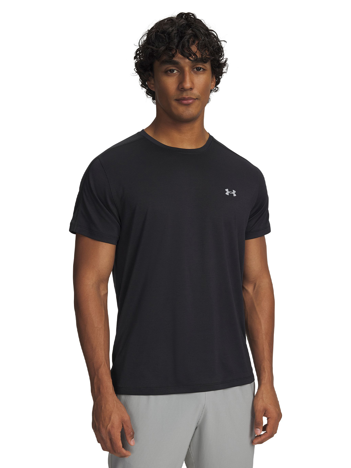 UNDER ARMOUR POLERA M/C HOMBRE VELOCITI REFLECTANTE SS POLERA NEGRO UNDER ARMOUR