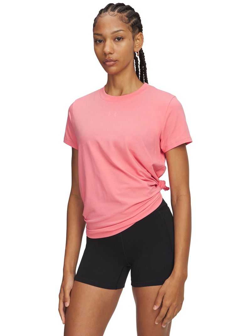 UNDER ARMOUR POLERA M/C MUJER RIVAL CORE SS ROSADO UNDER ARMOUR