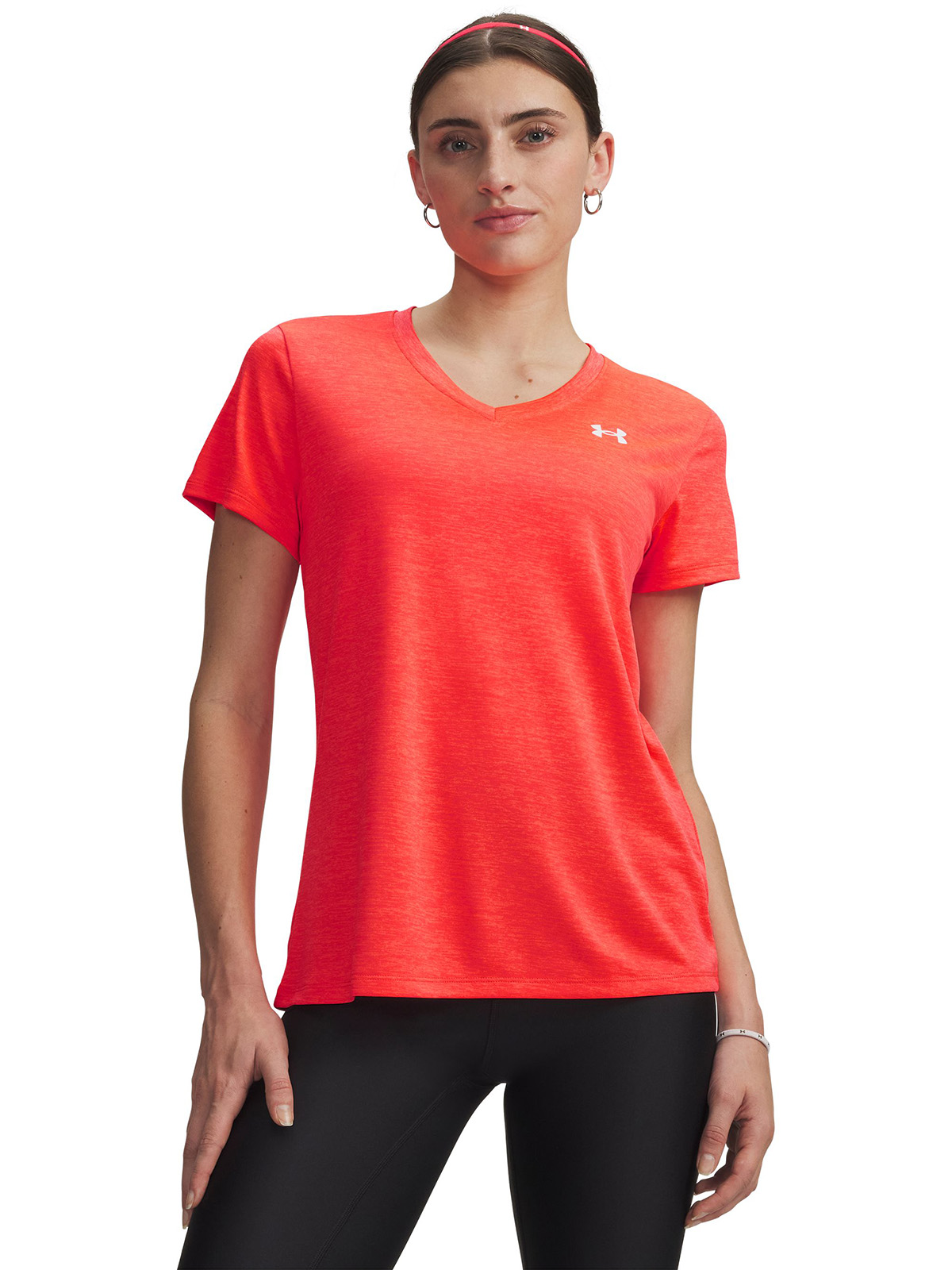 POLERA M/C MUJER TECH TWIST ROJO UNDER ARMOUR - 1
