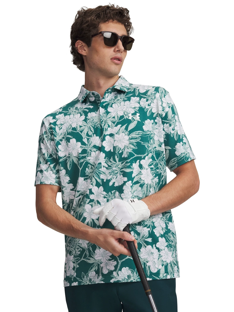 UNDER ARMOUR POLERA M/C HOMBRE MATCHPLAY PRINTED POLO POLERA VERDE UNDER ARMOUR