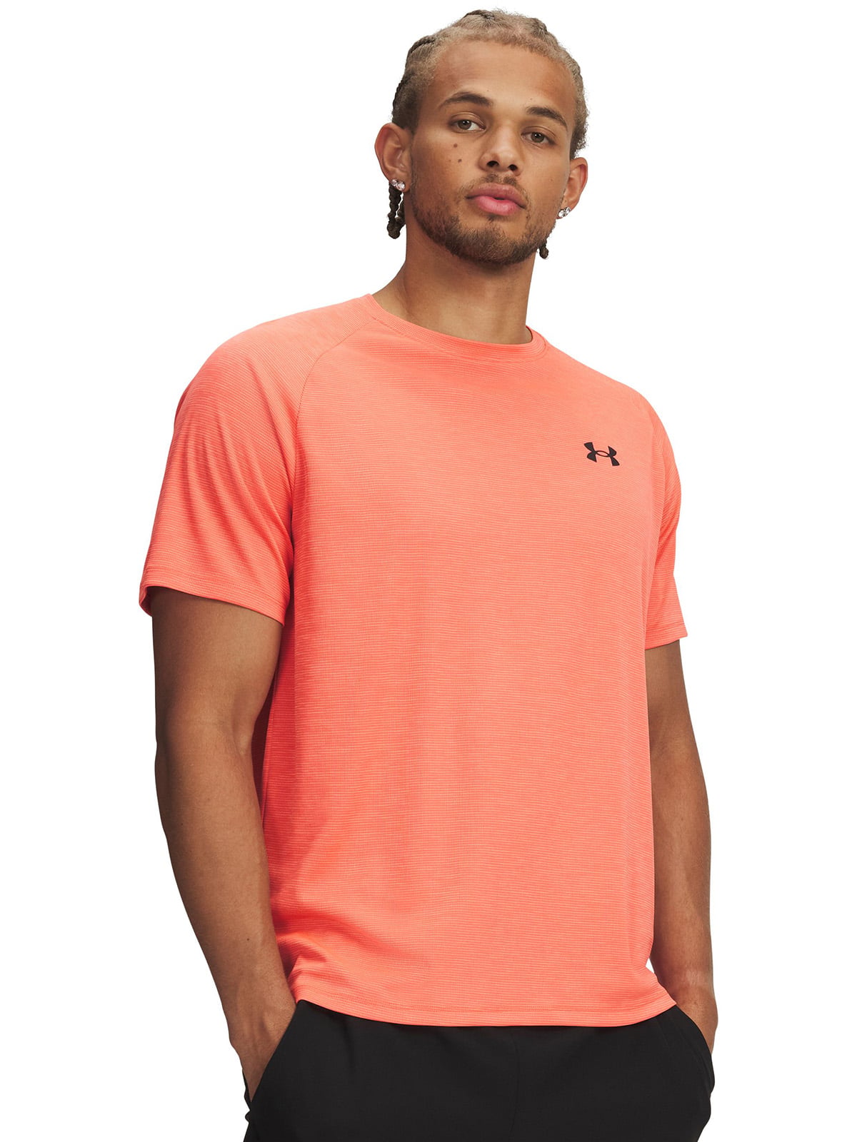 POLERA M/C HOMBRE TECH TEXTURED ROJO UNDER ARMOUR - 1