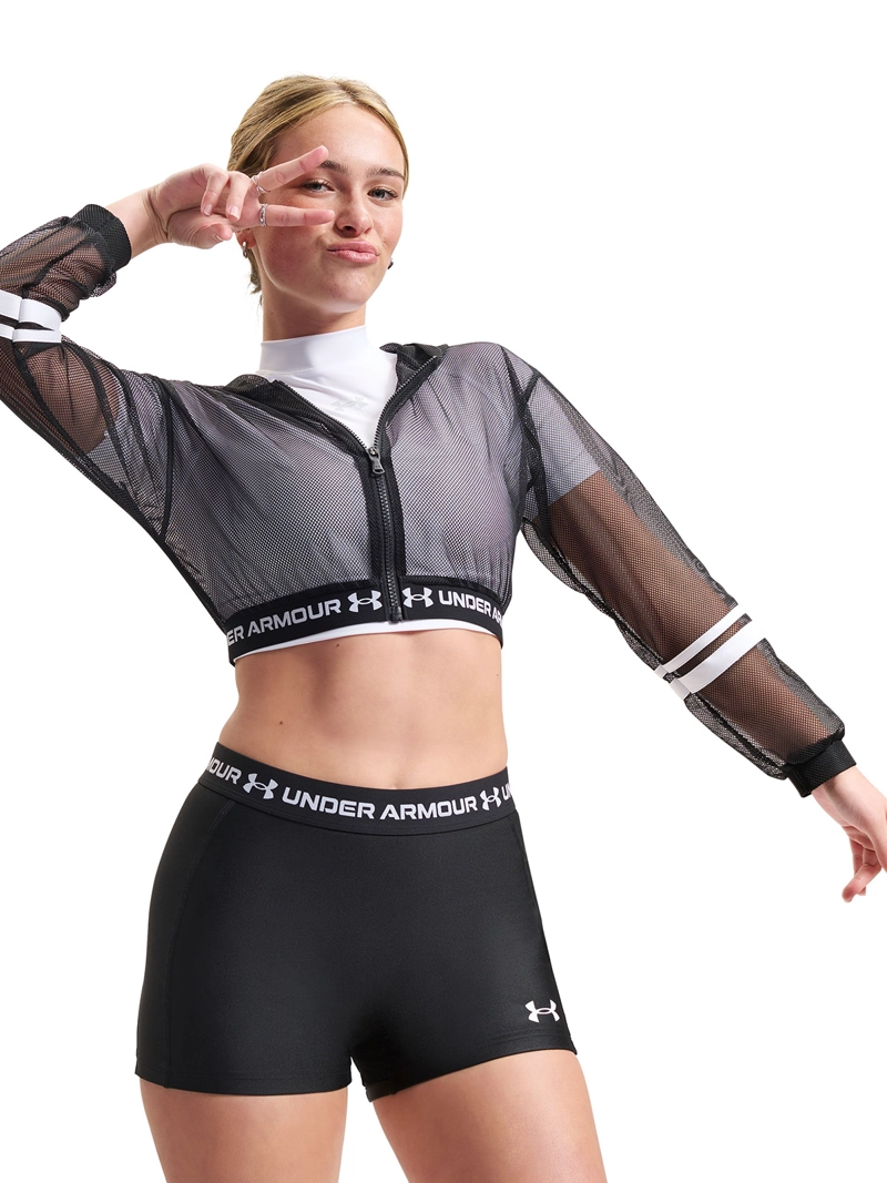 CHAQUETA MUJER HEATGEAR MESH FULL ZIP NEGRA UNDER ARMOUR - 1