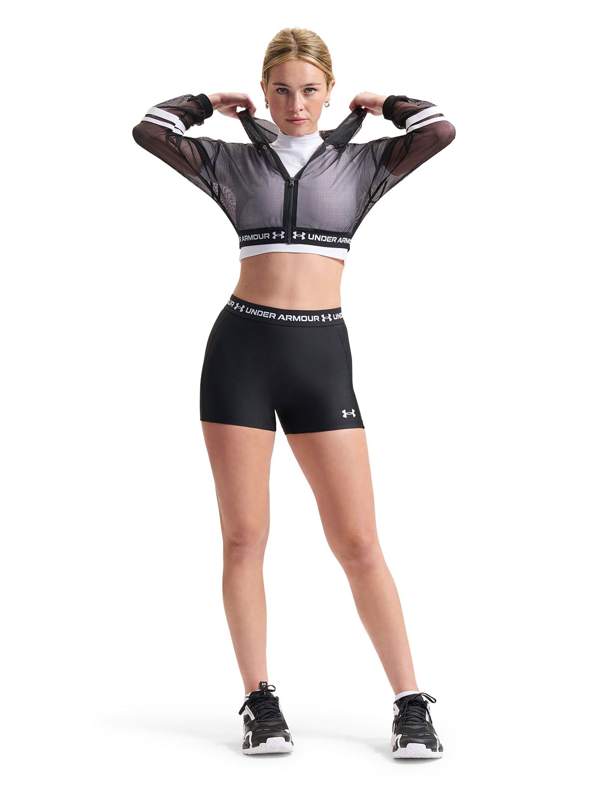 CHAQUETA MUJER HEATGEAR MESH FULL ZIP NEGRA UNDER ARMOUR - 4