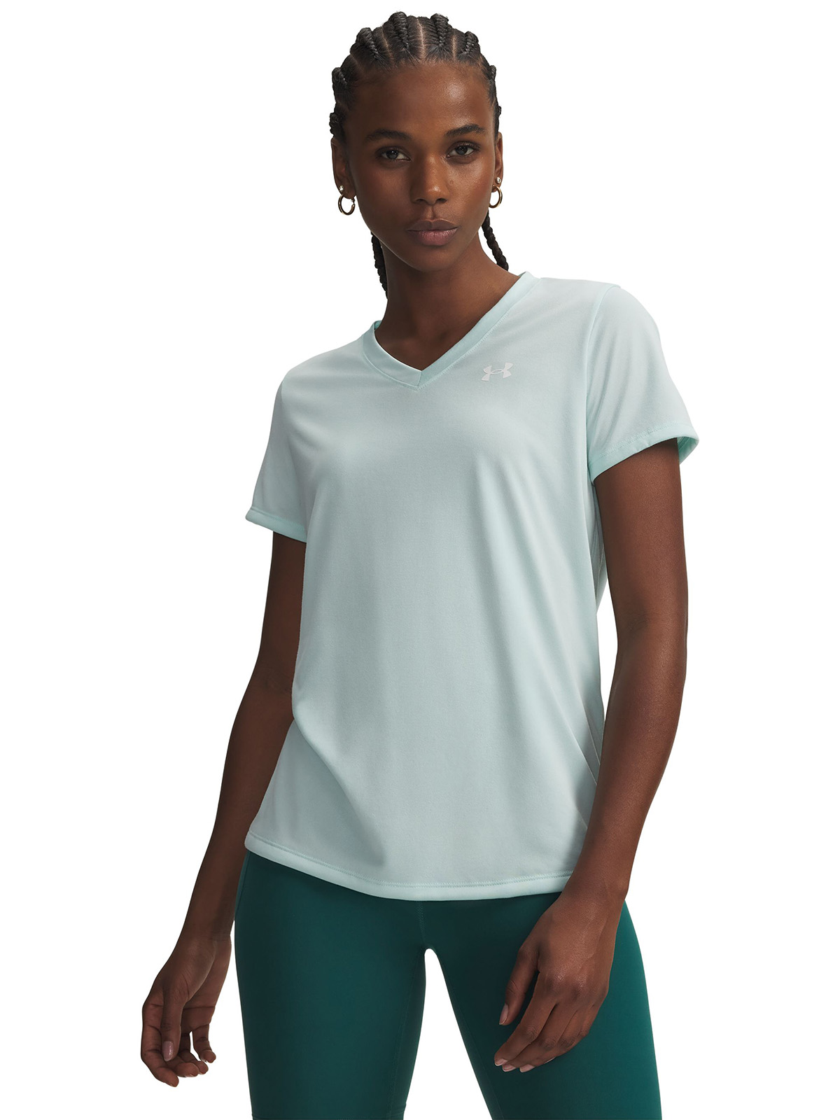 POLERA M/C MUJER TECH VERDE UNDER ARMOUR - 1