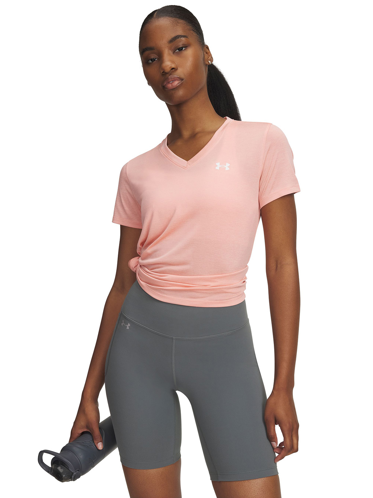 POLERA M/C MUJER TECH TWIST ROSADO UNDER ARMOUR - 1